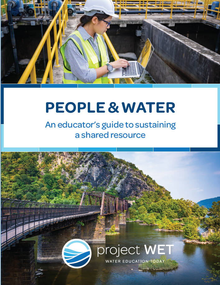 Cover of the Project WET guide titled People & Water: An Educator's guide to sustaining a shared resource
